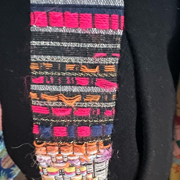 NWT Trina Turk Cocktail Dress w/ Neon & Metallic Woven Trim - Size 6 - Picture 4 of 5